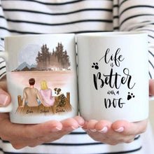 Lade das Bild in den Galerie-Viewer, Couple on the Pier with Pet - Personalized Mug
