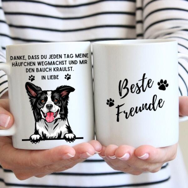Dog Lover with Quote - Personalized Mug (1-3 Dogs)