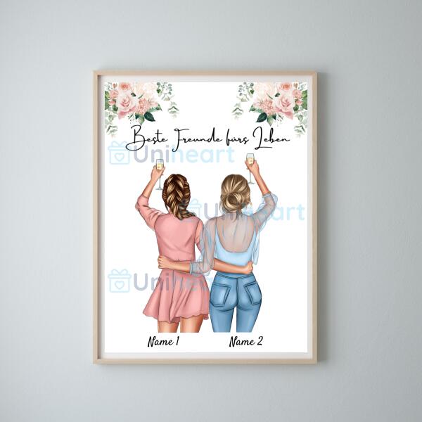 Best Friends - Personalized Poster