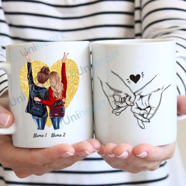 Best Friends with Handbags - Personalized Mug (2-3 Persons)