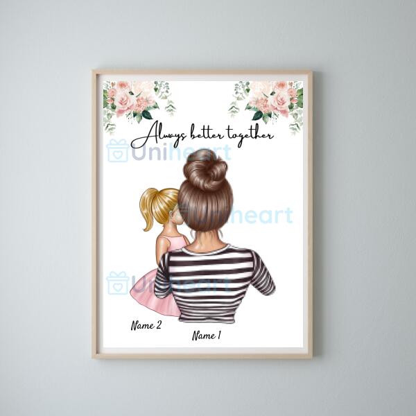 Best Mom with Children - Personalized Poster