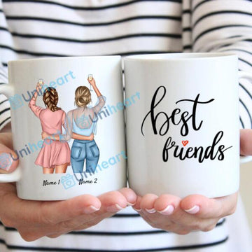 Best Friends & Sisters Cheers - Personalized Mug
