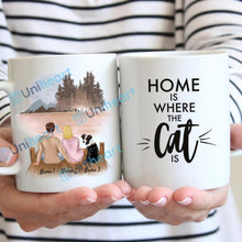 Lade das Bild in den Galerie-Viewer, Couple on the Pier with Pet - Personalized Mug
